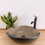 Lavabo Sứ Nung Chiếc Lá Forler 