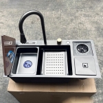 Chậu Rửa Chén Nano Xám Đen Có Bàn Chờ Forler