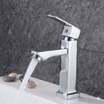 Vòi Lavabo Vuông lạnh Đồng Thau Mạ Crome Forler 