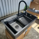 Bồn Rửa Chén Inox 304 Nano Đen Thác Nước Forler