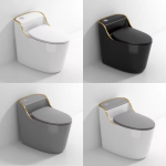 Bồn Cầu Một Khối Trứng Họa Tiết Viền FORLER