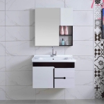 Bộ Tủ Nhựa PVC Cao Cấp Trắng Sơn 3K & Tủ Gương Thường 