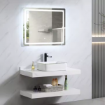 Bộ Bàn Đá 2 Tầng Kích Thước 80cm - Lavabo Đặt Bàn FORLER