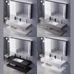 Bộ Bàn Đá 2 Tầng Âm - Tủ Gương FORLER