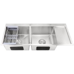 Chậu Rửa Chén 2 Hộc Inox 304 Độ Dày 3.5mm Forler