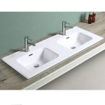 Chậu Lavabo Bán Âm Bàn Đôi KT 1200x500x240mm 