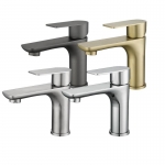 Vòi Lavabo Tròn Tay Vuông Nóng Lạnh Forler 