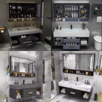 Bộ Tủ Nhựa PVC Cao Cấp - Mặt Lavabo Đá Âm FORLER