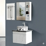 Bộ Tủ Nhựa Vân Đá Trắng & Tủ Gương Forler