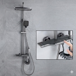 Sen Cây 4 Phím Inox 304 Sơn Tĩnh Điện Xám Nano Forler