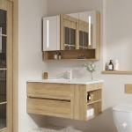 Bộ Tủ PVC Nhựa Giả Gỗ & Tủ Gương Led Forler