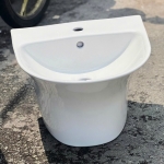 Chậu Lavabo Treo Tường Liền Chân FORLER