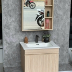 Bộ Tủ Nhựa PVC Cao Cấp Vân Gỗ & Gương Tủ Thường Forler