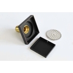 Phễu Thoát Sàn Chống Hôi Đồng Thau Bóng Mạ Đen FORLER