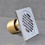 Phễu Thoát Sàn Chống Hôi Đồng Thau Bóng KT 12x12cm FORLER