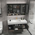 Tủ Nhựa PVC Cao Cấp Gương Led Hiển Nhiệt 