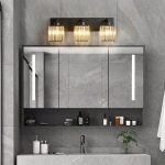 Tủ Gương Lavabo Nhựa 3 Cánh Led PVC Đặc FORLER