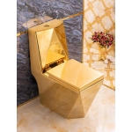 Bồn Cầu Một Khối Men Sứ Vàng Đồng Cao Cấp Forler