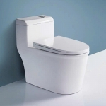 Bồn Cầu 1 Khối Trắng Thân Lùn Nút Xả Lệch Forler