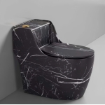 Bồn Cầu Một Khối Vân Đá Đen Forler