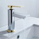 Vòi Lavabo Nóng Lạnh Mạ Crome Và Vàng Đồng (FL-VLVB48) Forler