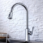 Vòi Rửa Chén Rút Dây Đồng Thau Mạ Crome (VRC38) FORLER