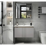 Bộ Tủ Nhôm Hợp Kim Chậu Lavabo Và Tủ Gương (TLVB33) 