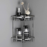 Kệ Góc Treo Tường INOX 304 Nan Vuông Đúc Đặc FORLER