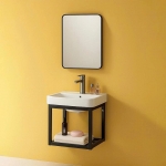 Chân Kệ Chậu Lavabo Treo Tường Kèm Gương Thường Forler