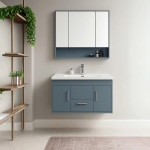 Bộ Tủ Nhựa PVC Cao Cấp Xám & Tủ Gương Thường Forler