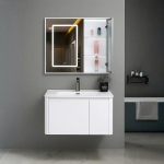 Bộ Tủ Nhựa PVC Cao Cấp Trắng & Tủ Gương Led Forler