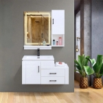 Bộ Tủ Nhựa PVC Cao Cấp Trắng & Gương Led Forler