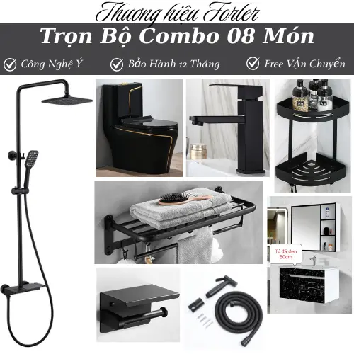 Combo thiết bị vệ sinh Forler.vn trọn bộ 8–10–11 món