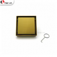 Phễu Sàn Vuông 10x10 Vàng Mờ FORLER