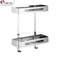 Kệ Treo Tường Thẳng 2 Tầng INOX 304 FORLER
