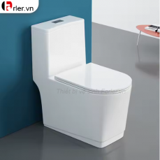 Bồn Cầu 1 Khối Sứ Cạnh Vuông FORLER