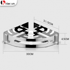 Kệ Góc Lỗ Treo Tường Inox - 1 TẦNG FORLER