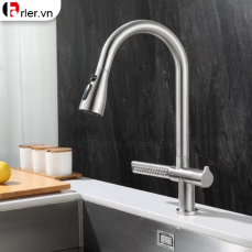 Vòi rửa chén Lạnh Thác Nước Rút Dây Inox 304 FORLER