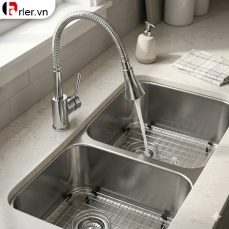 Vòi Rửa Chén Bẻ Đầu Loe Bi Nóng Lạnh (VRC14) Forler
