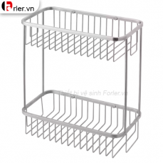 Kệ Treo Góc Nhà Tắm 2 Tầng Inox Cao Cấp FORLER