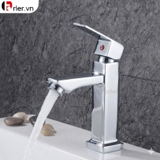 Vòi Lavabo Vuông lạnh Đồng Thau Mạ Crome Forler 