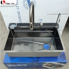 Bồn Rửa Chén 3 Phím Hiển Nhiệt Nano Xám Forler