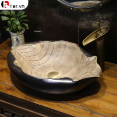 Lavabo Sứ Nung Chiếc Lá FORLER