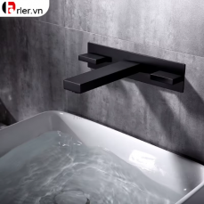 Vòi Lavabo Âm Tường Màu Đen FORLER