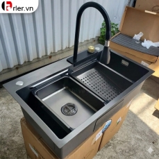 Bồn Rửa Chén Inox 304 Nano Đen Thác Nước Forler