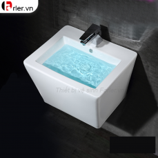 Chậu Lavabo Treo Tường Liền Khối Trắng Sứ FL-LVB35 Forler