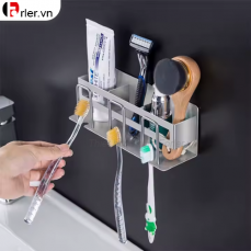 Kệ Để Bàn Chải Inox 304 Dán Tường (3 ngăn) FORLER