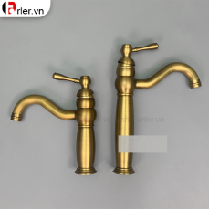 Vòi Lavabo Nóng Lạnh Vàng Đồng Dương Bàn (FL-VLVB55) Forler