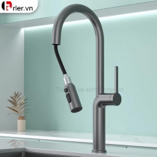 Vòi Chén Nóng Lạnh Dây Rút Mạ Crom & Nano Xám Inox 304 (VRC35) Forler