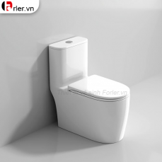 Bồn Cầu Nắp Bầu Trắng Sứ Cao Cấp FORLER